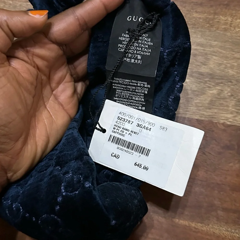 Gucci GG Velvet Headband - Picture 16 of 16